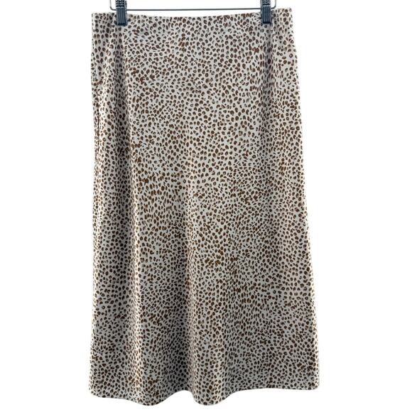 J. Crew Cheetah Animal Printed Bias Slip Skirt Midi Skirt 2024 Size Medium - Picture 2 of 9